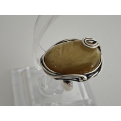 Anillo con ámbar alargado | AmberWave