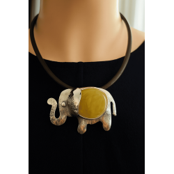 Unikatowy srebrny słoń...