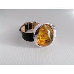 Watch bracelet with brown leather strap | AmberWave