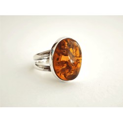 Ring with cognac amber | AmberWave