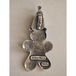 Wisiorek - ciasteczko świąteczne z bursztynowa czapą