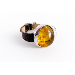 Watch bracelet with brown leather strap | AmberWave
