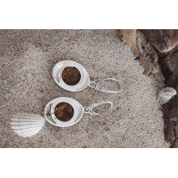 Silver earrings with amber | AmberWave