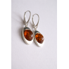 Silver earrings with amber | AmberWave