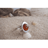 Silver ring with amber | AmberWave