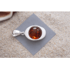 Silver pendant with amber | AmberWave