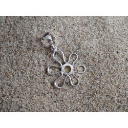 Colgante con ámbar báltico en engaste de plata. |AmberWave