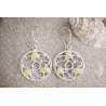 Silver earrings with small ambers | AmberWave