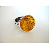 Pierscionek z przepięknym cytrynowym bursztynem bałtyckim