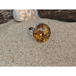 925 silver ring with natural Baltic amber | AmberWave