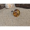 925 silver ring with natural Baltic amber | AmberWave