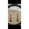 Silver earrings with amber beads | AmberWave