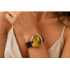 Watch bracelet with brown leather strap | AmberWave