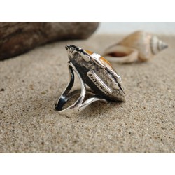 Ring with beautiful amber in original setting | AmberWave