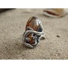 Unique ring with Baltic amber and lizard | AmberWave