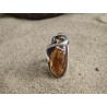 Unique ring with Baltic amber and lizard | AmberWave
