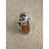 Unique ring with Baltic amber and lizard | AmberWave