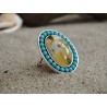 Anillo excepcional con ámbar y magnesita | AmberWave