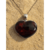 Unique dark amber heart | AmberWave