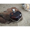 Unique dark amber heart | AmberWave