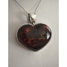 Unique dark amber heart | AmberWave