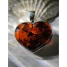 Unique dark amber heart | AmberWave