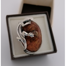 Unique large ring with lizard | AmberWave
