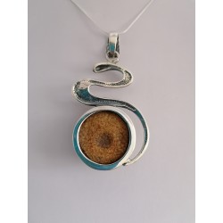 Pendant with white amber | AmberWave