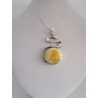 Pendant with white amber | AmberWave