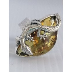 Ring with lizard. Adjustable. | AmberWave
