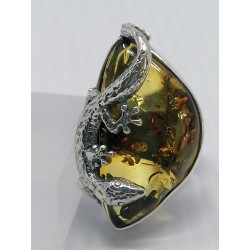 Ring with lizard. Adjustable. | AmberWave