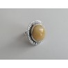 Ring with round amber and original setting | AmberWave